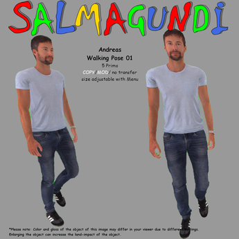 Second Life Marketplace Andreas Walking Pose 01